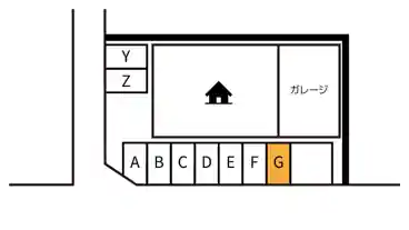 特P 【G車室】中原2-2-47駐車場の図面