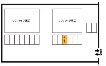 特P サンハイツ末広A駐車場の図面