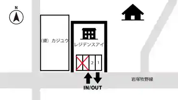 特P 権現通2-11-4駐車場の図面