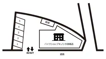 特P 【夜間のみ】バイクショップキノシタ津高店の図面