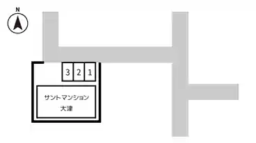 特P 《軽・コンパクト》皇子が丘1-10-2駐車場の図面