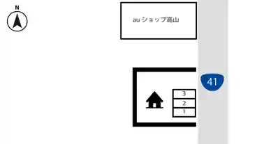 特P 《軽自動車》上岡本町3-348駐車場の図面