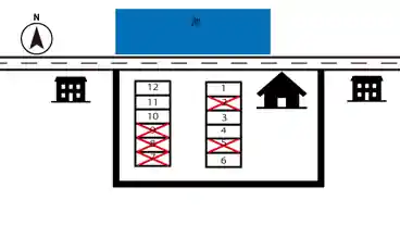 特P 八幡新町3-3-7付近駐車場の図面