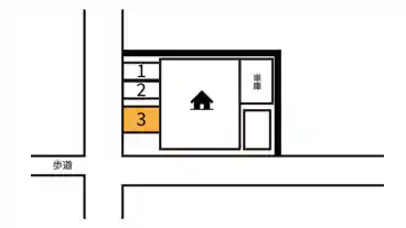 特P 【3番】《軽・バイク専用》両三柳3047-36駐車場の図面