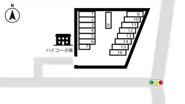 特P 《軽専用》村松66-22駐車場の図面