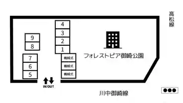 特P 御崎町1-1-21駐車場の図面