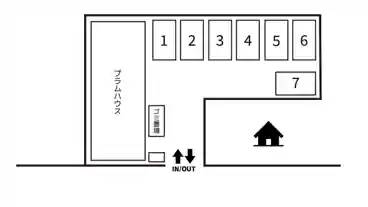 特P 《軽自動車》プラムハウス駐車場の図面