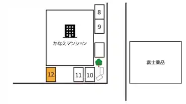 特P 《軽・コンパクト》かなえマンション駐車場の図面