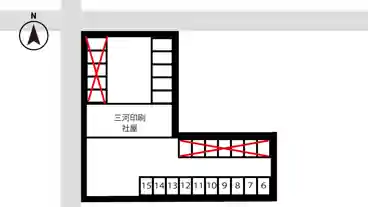 特P 【6番～15番】元宮町2-103駐車場の図面