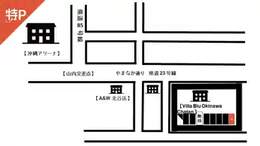 特P 《No.8》Villa Blu Okinawa Chatan Parkingの図面