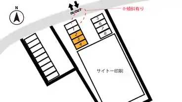 特P 【本社前】宮加三７４２−１駐車場の図面