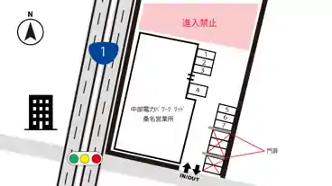 特P 中部電力ＰＧ桑名営業所駐車場の図面