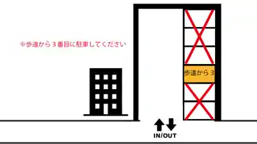 特P 【歩道から３】鴨江4-15付近駐車場の図面