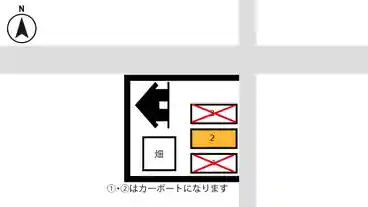 特P 【②番長さ450㎝まで】各務山の前町１丁目80付近 駐車場の図面