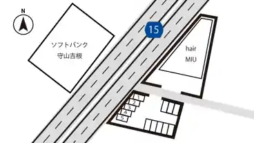 特P HAIR MIU 駐車場の図面