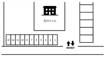 特P 《バイク専用》石川ハイム駐車場の図面
