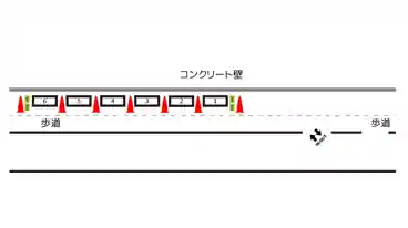 特P 《バイク専用》多摩市和田3-2-5北側擁壁下駐車場の図面