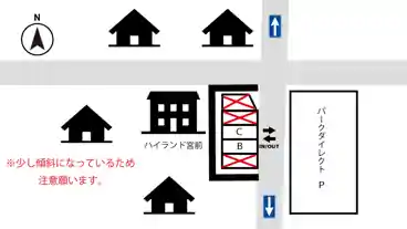 特P ハイランド宮前駐車場の図面