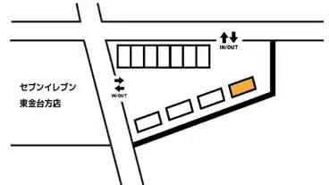 特P セブンイレブン東金台方店駐車場の図面