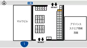 特P 【軽専用】アクアガーデン迎賓館第二駐車場[39]の図面