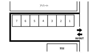 特P 河本1207-9駐車場の図面