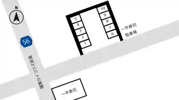 特P 竜泉寺1072－5付近駐車場の図面