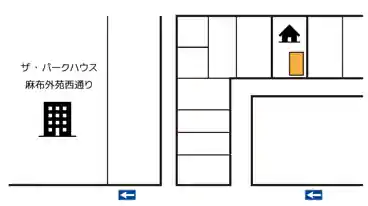 特P 西麻布2-7-18駐車場の図面