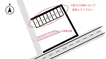 特P 臥竜4-7-6付近駐車場の図面