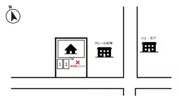 特P 西面中1-9-7駐車場の図面