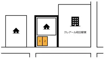 特P 和白東1-16-25駐車場の図面