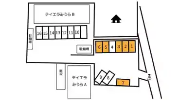 特P 【1番・2番・3番・5番・6番・7番】ティエラみうら駐車場の図面