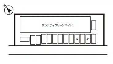 特P サンシテイグリーンハイツ駐車場の図面