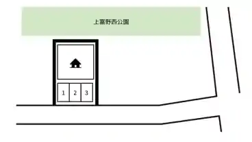 特P 上富野3-1-20駐車場の図面