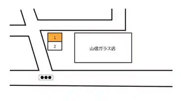 特P 【1番】山信ガラス店前駐車場の図面