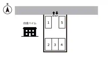 特P 白金5-6-2駐車場の図面