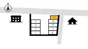 特P 【軽専用・11番】鵜沼山崎町1-77-1駐車場の図面
