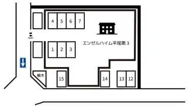 特P 大楠2-22-5駐車場の図面