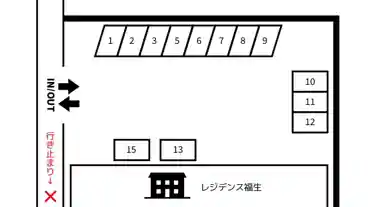 特P FKレジデンス福生駐車場の図面