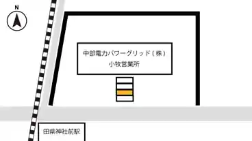 特P 【土日祝のみ】中部電力PG小牧営業所駐車場の図面